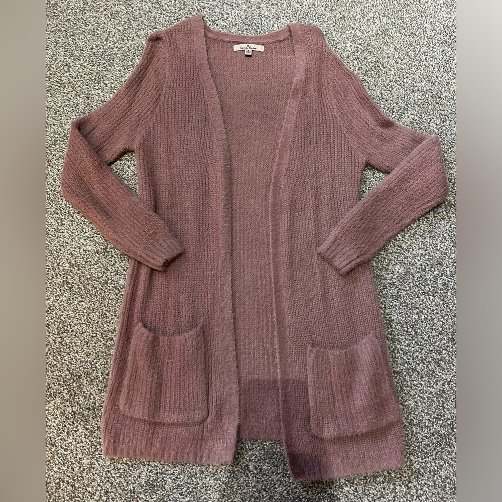 Love Tree Knitted Cardigan with Pockets - Size S